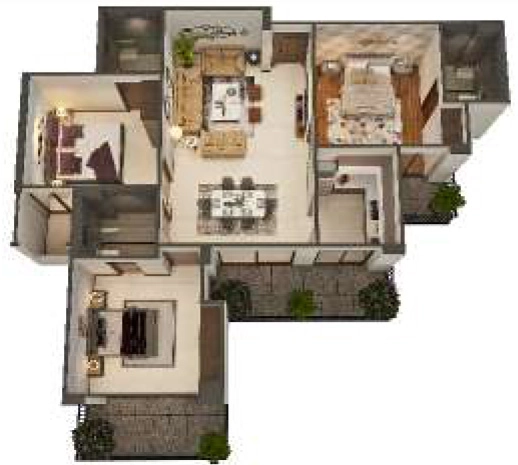 3 BHK Flat in Kwality Joy Homes in Race Course, Dehradun - Image 924885