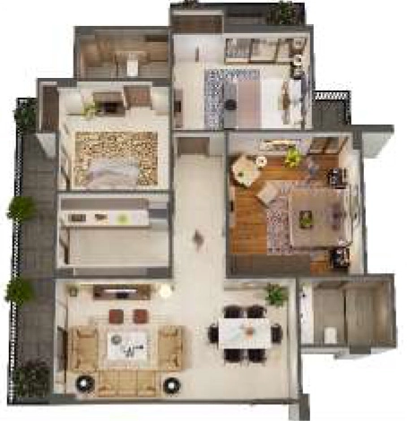 3 BHK Flat in Kwality Joy Homes in Race Course, Dehradun - Image 924886