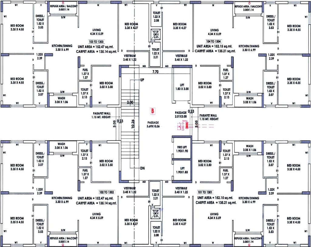 Floor Plan of Aalap Astoria in Mavdi, Rajkot - Image 418981