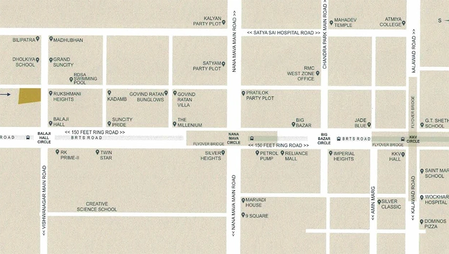 Location of Aalap Astoria in Mavdi, Rajkot - Image 418980
