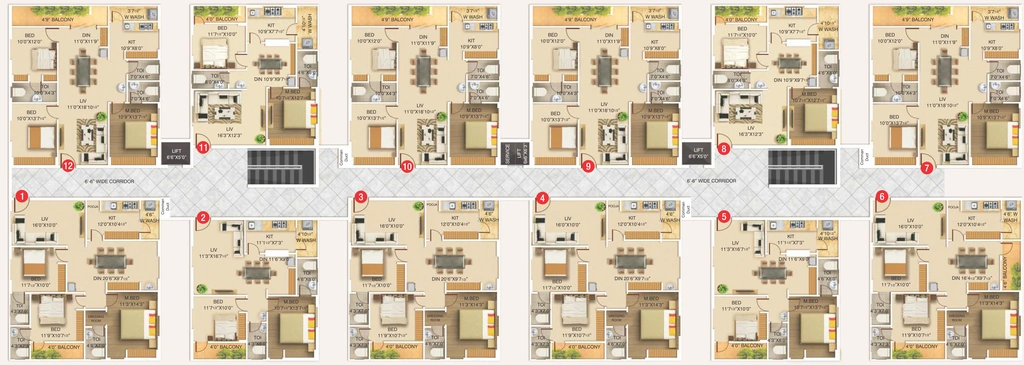 Floor Plan of Sri Hemadurga Jewel County in Gannavaram, Vijayawada - Image 418992