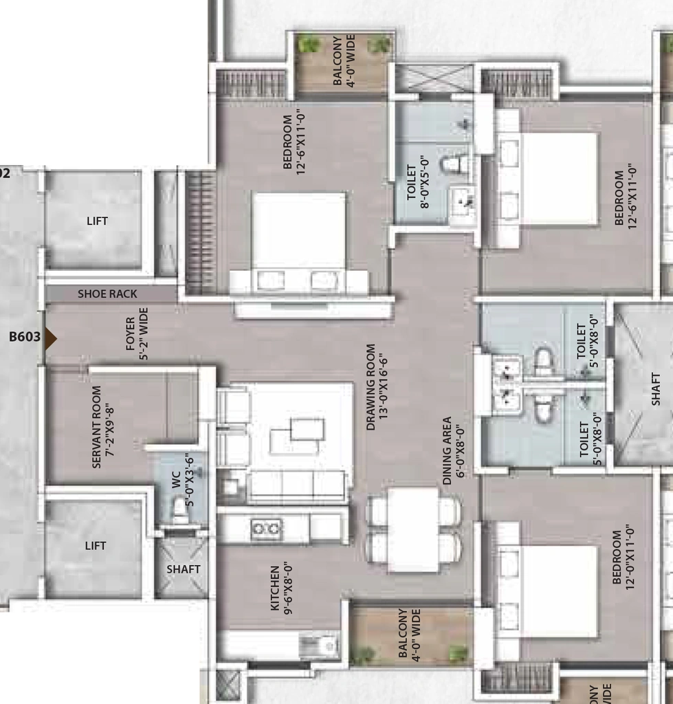 3 BHK Flat in Life 360 By Imperial in Betkuchi, Guwahati - Image 924913