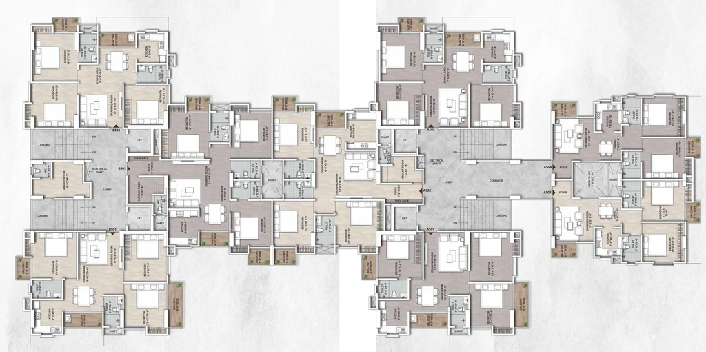 Floor Plan of Life 360 By Imperial in Betkuchi, Guwahati - Image 419043