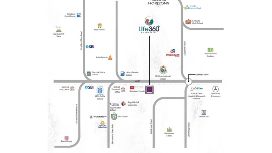 Location of Life 360 By Imperial in Betkuchi, Guwahati - Image 419042