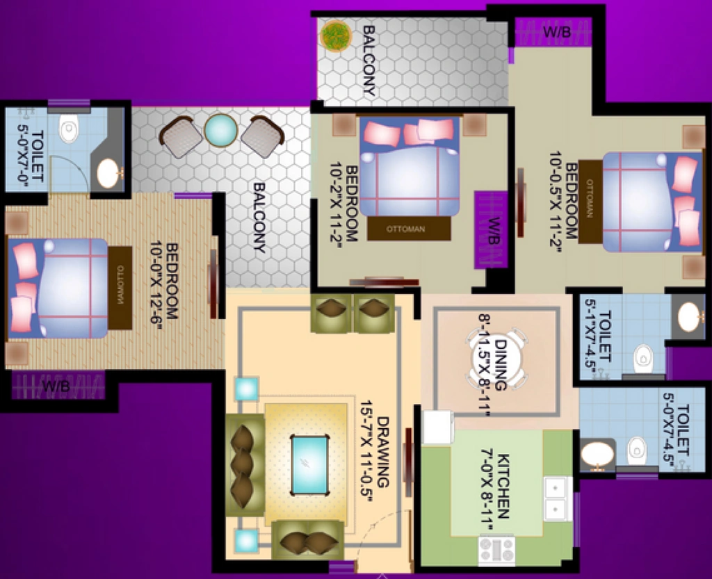 3 BHK Flat in Holy Kings Residency in Rajpur, Dehradun - Image 924900