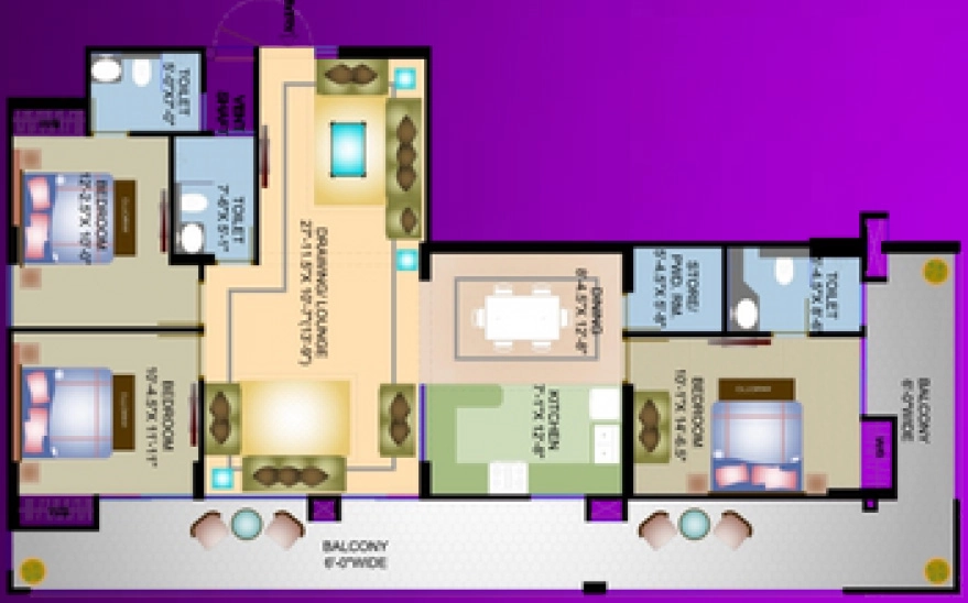 3 BHK Flat in Holy Kings Residency in Rajpur, Dehradun - Image 924904
