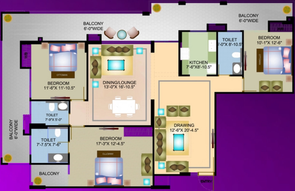 3 BHK Flat in Holy Kings Residency in Rajpur, Dehradun - Image 924905