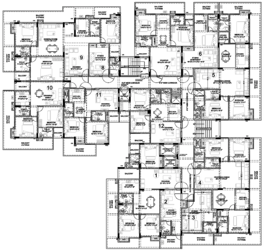 Floor Plan of Holy Kings Residency in Rajpur, Dehradun - Image 419006