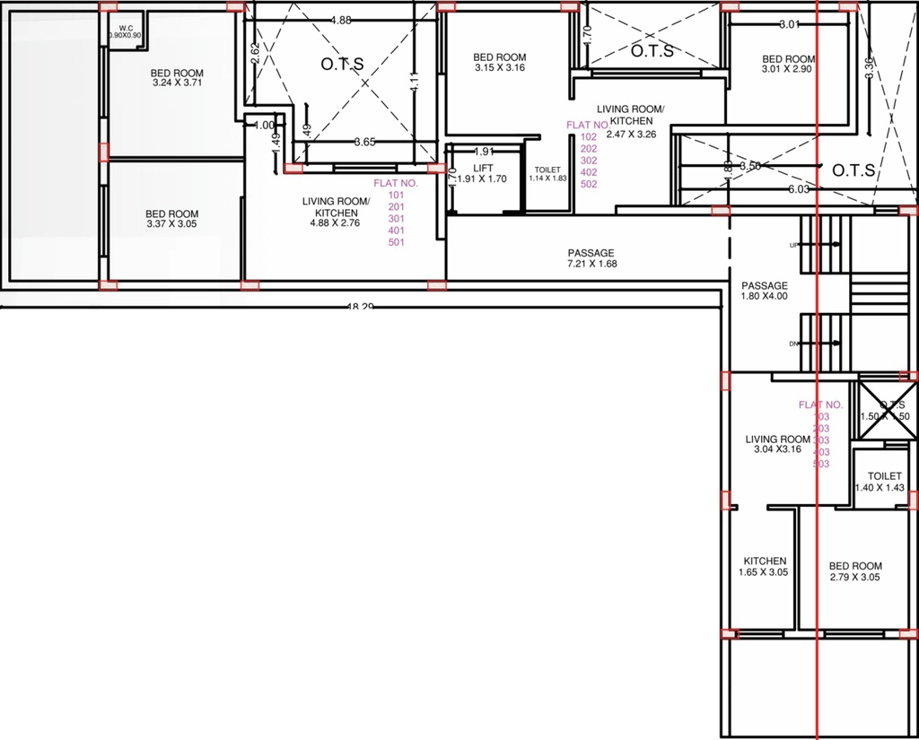 Floor Plan of Varuchi Aarav Avenue in Mavdi, Rajkot - Image 418999