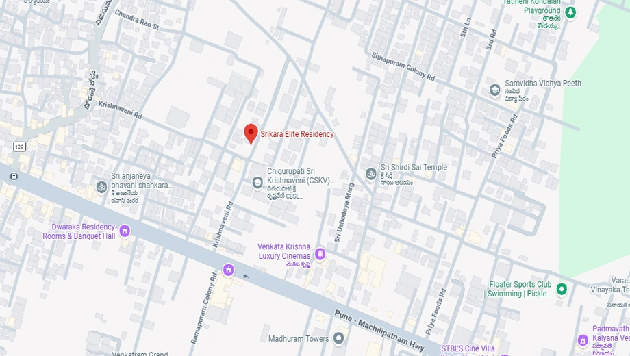 Location of Srikara Elite Residency in Poranki, Vijayawada - Image 419011