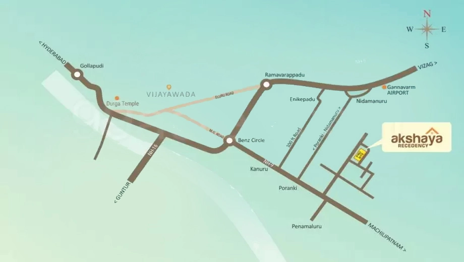 Location of Suresan Akshaya Residency in Poranki, Vijayawada - Image 419056