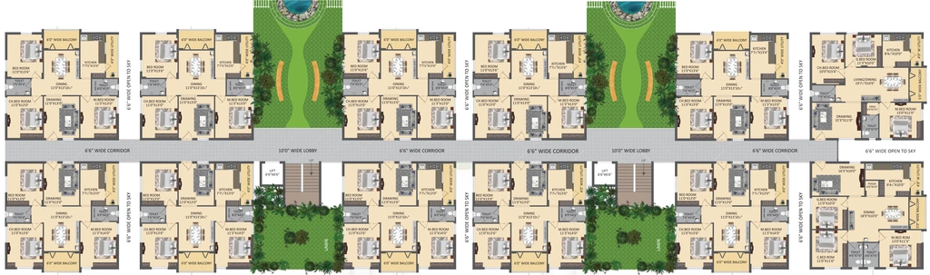 Floor Plan of SLV Anjani Heights in Gannavaram, Vijayawada - Image 419204