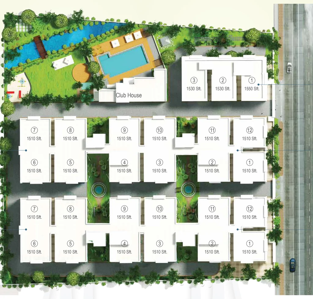 Master Plan of SLV Anjani Heights in Gannavaram, Vijayawada - Image 419206