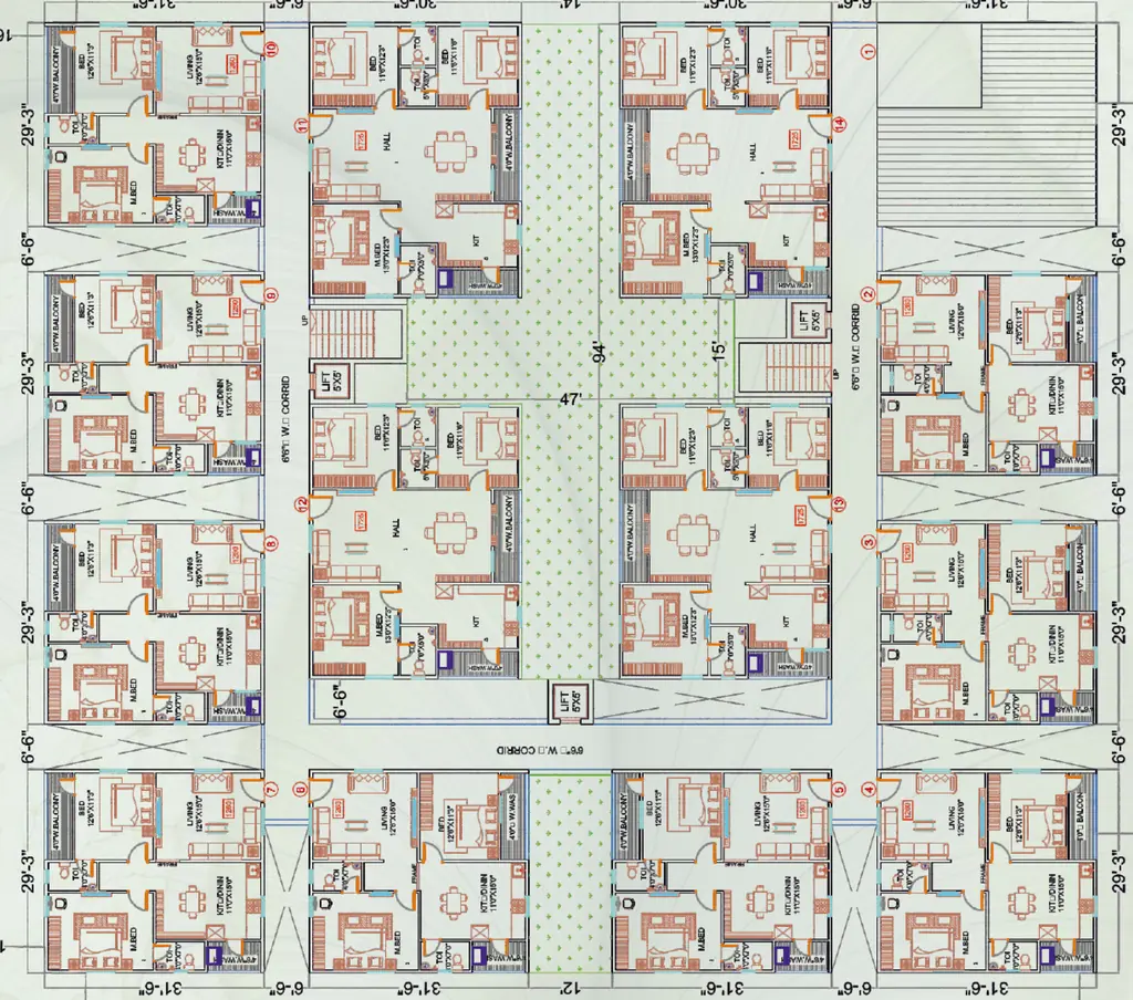 Floor Plan of Bhuvan Teza Residence in Prasadampadu, Vijayawada - Image 419237