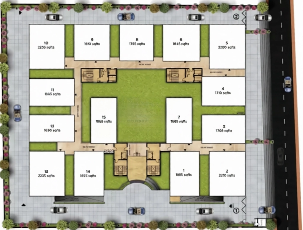 Master Plan of Sai Maximus Heights in Patamata, Vijayawada - Image 419251