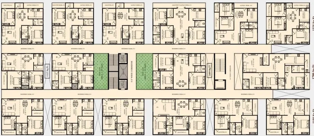 Floor Plan of Bhoomathas Thalluri Heights in null, Vijayawada - Image 419256