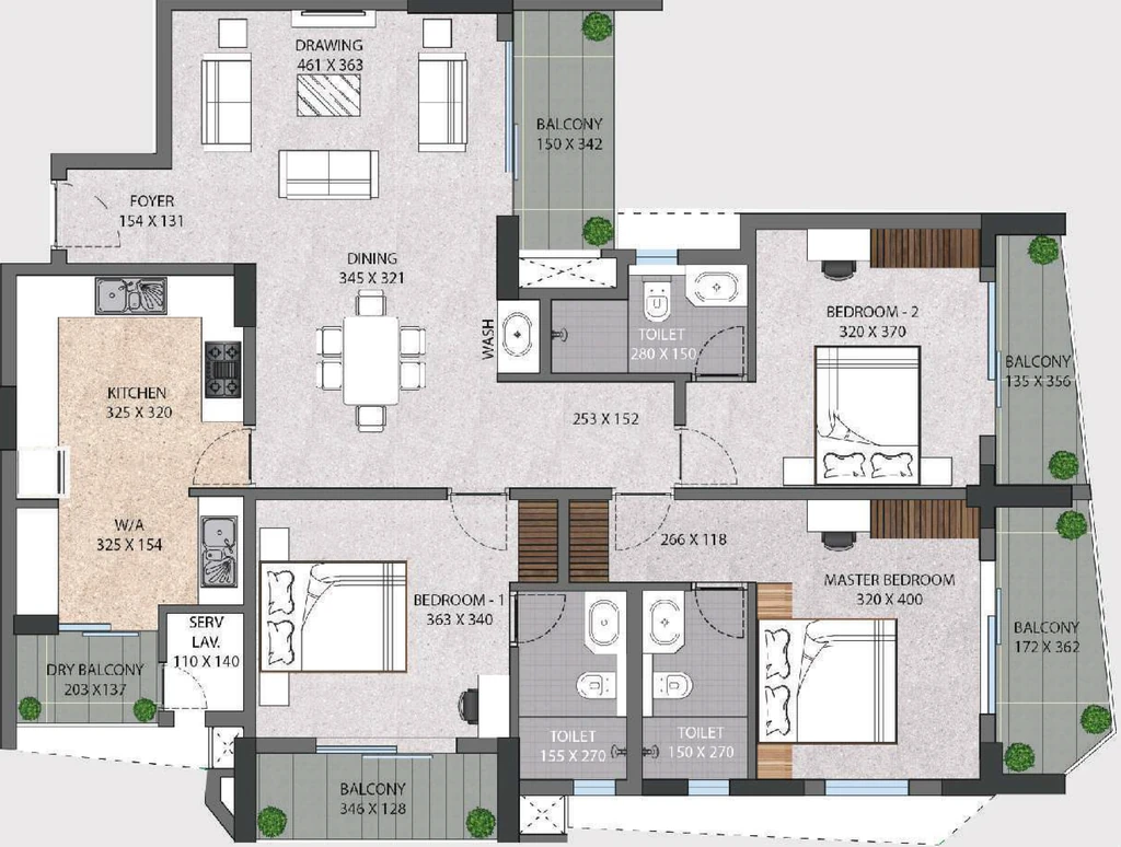 3 BHK Flat in ABAD Luxuria in Thrikkakara, Kochi - Image 925012