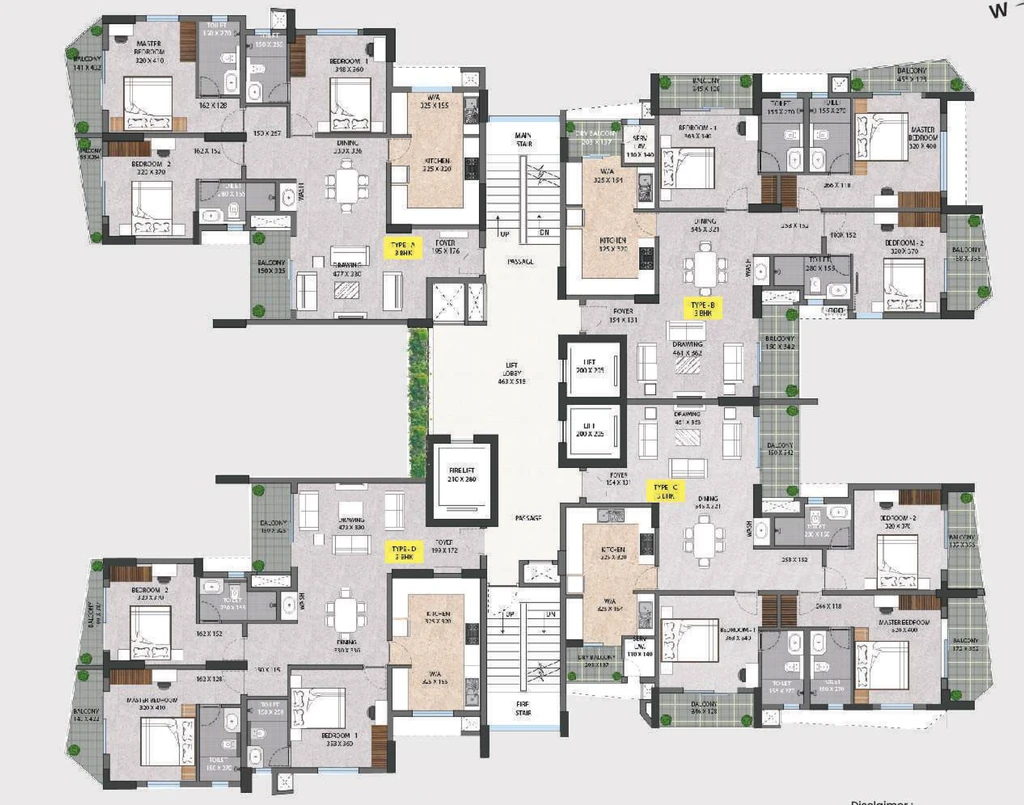 Floor Plan of ABAD Luxuria in Thrikkakara, Kochi - Image 419312