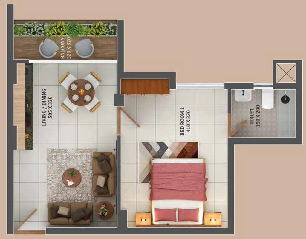 1 BHK Flat in Cordial Layam 1 in Sasthamangalam, Thiruvananthapuram - Image 925075