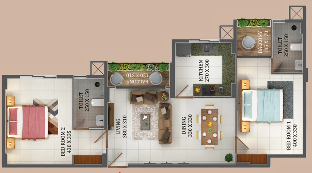 2 BHK Flat in Cordial Layam 1 in Sasthamangalam, Thiruvananthapuram - Image 925076