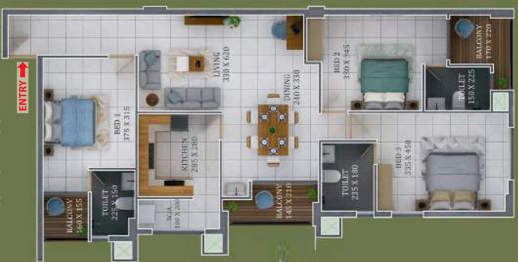 3 BHK Flat in Cordial Layam 2 in Sasthamangalam, Thiruvananthapuram - Image 925074