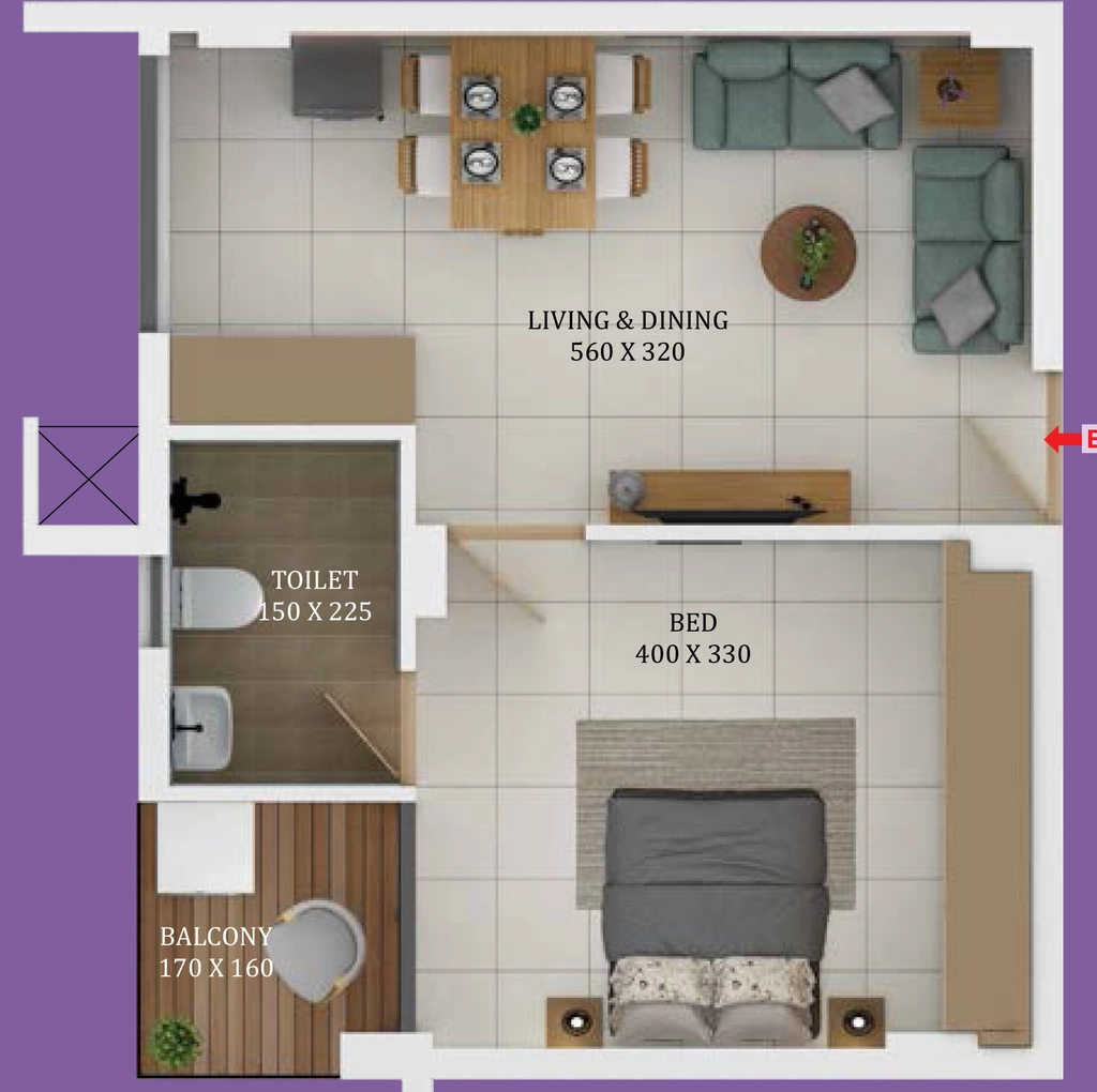 1 BHK Flat in Cordial Nalinam in PMG, Thiruvananthapuram - Image 925067