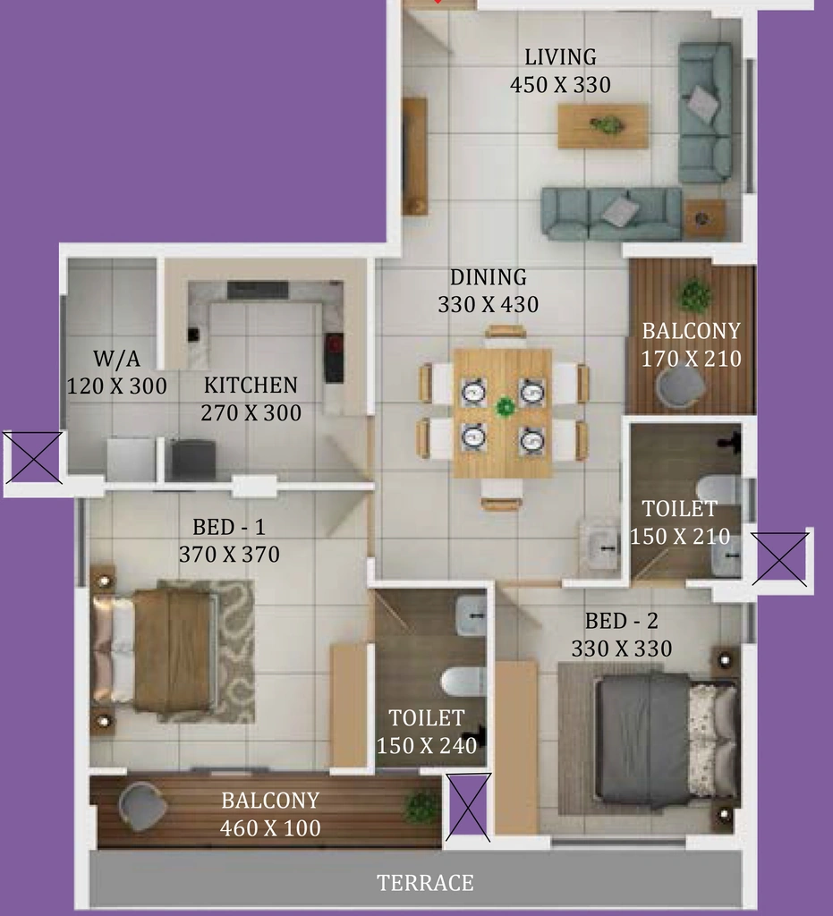 2 BHK Flat in Cordial Nalinam in PMG, Thiruvananthapuram - Image 925069
