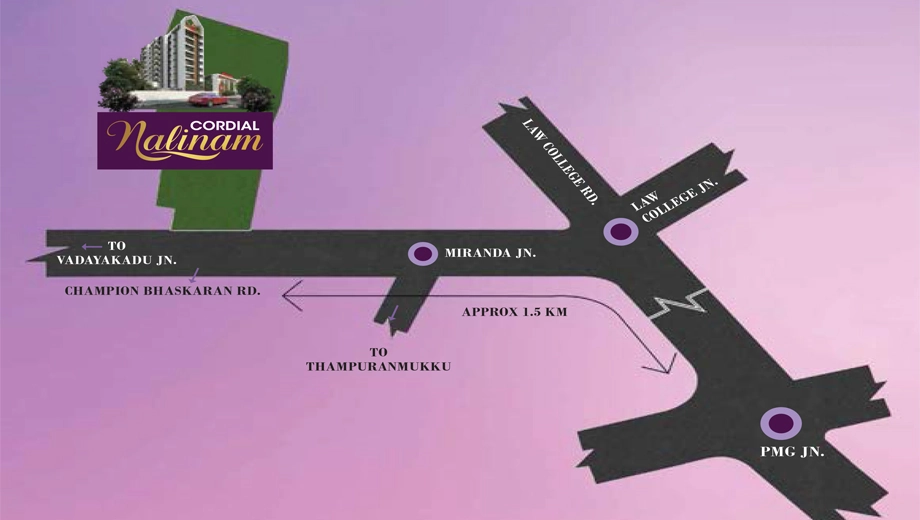 Location of Cordial Nalinam in PMG, Thiruvananthapuram - Image 419436