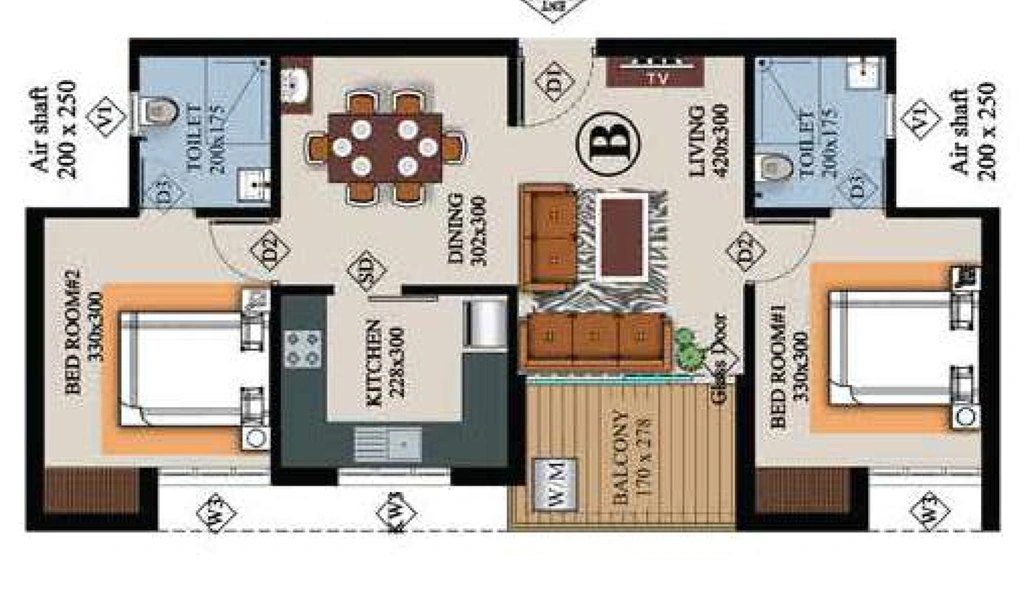 2 BHK Flat in Cordial Rise in Peroorkada, Thiruvananthapuram - Image 925063