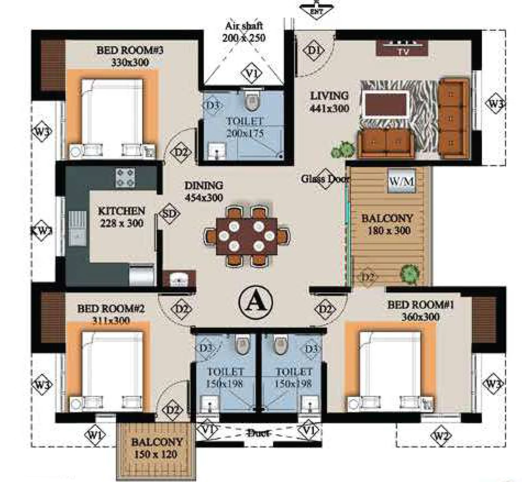 3 BHK Flat in Cordial Rise in Peroorkada, Thiruvananthapuram - Image 925065
