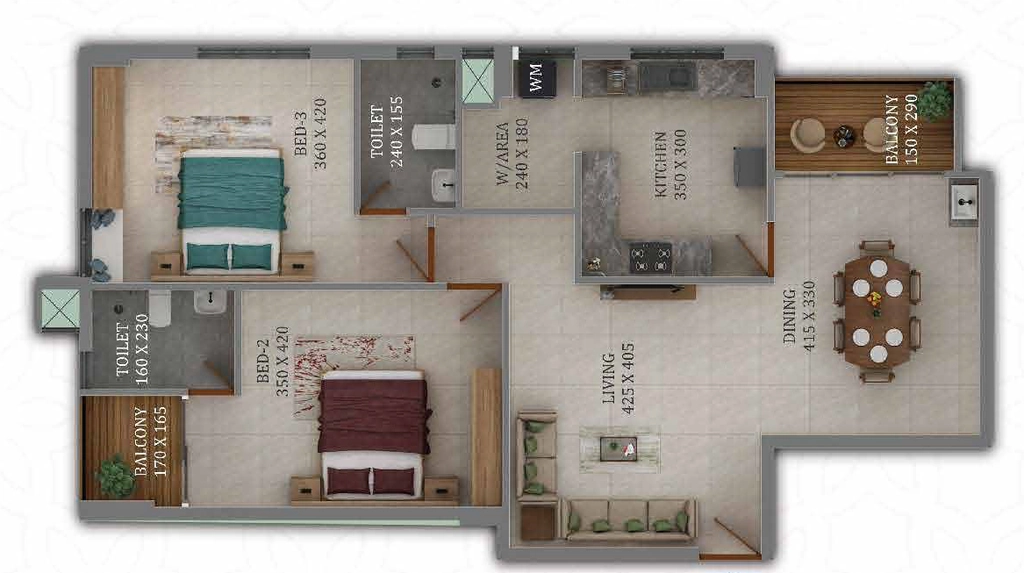 2 BHK Flat in Cordial Sreelakam in Sasthamangalam, Thiruvananthapuram - Image 925056