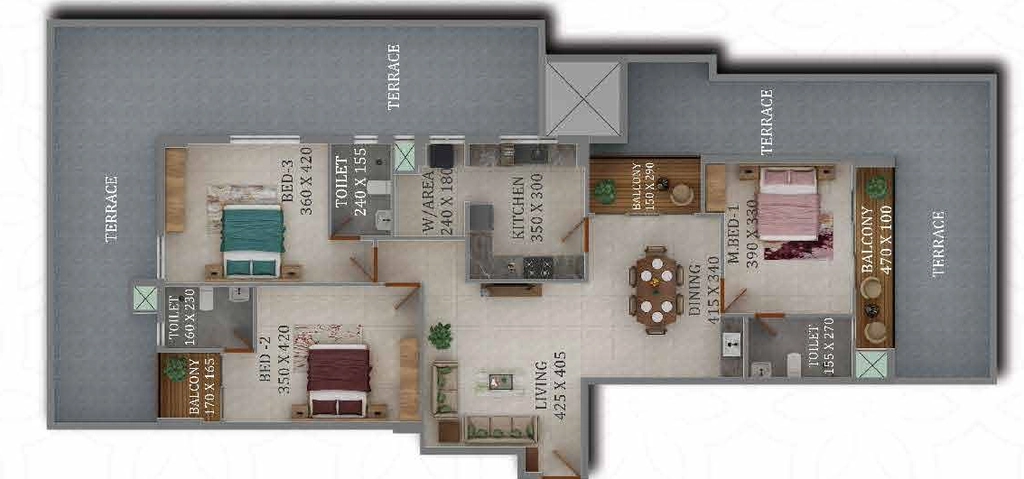 3 BHK Flat in Cordial Sreelakam in Sasthamangalam, Thiruvananthapuram - Image 925058