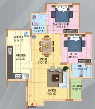 2 BHK Flat in Sowparnika Sandal Tower in Sreekariyam, Thiruvananthapuram - Image 925047