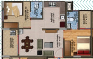 2 BHK Flat in Sowparnika Seychelles in Sreekariyam, Thiruvananthapuram - Image 925045