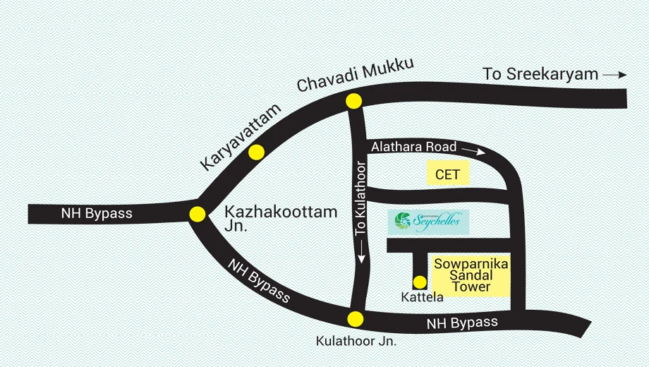 Location of Sowparnika Seychelles in Sreekariyam, Thiruvananthapuram - Image 419378