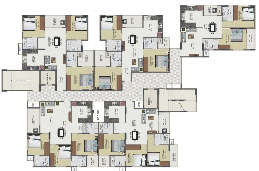 Floor Plan of Sowparnika Signature Tower in Sreekariyam, Thiruvananthapuram - Image 419364