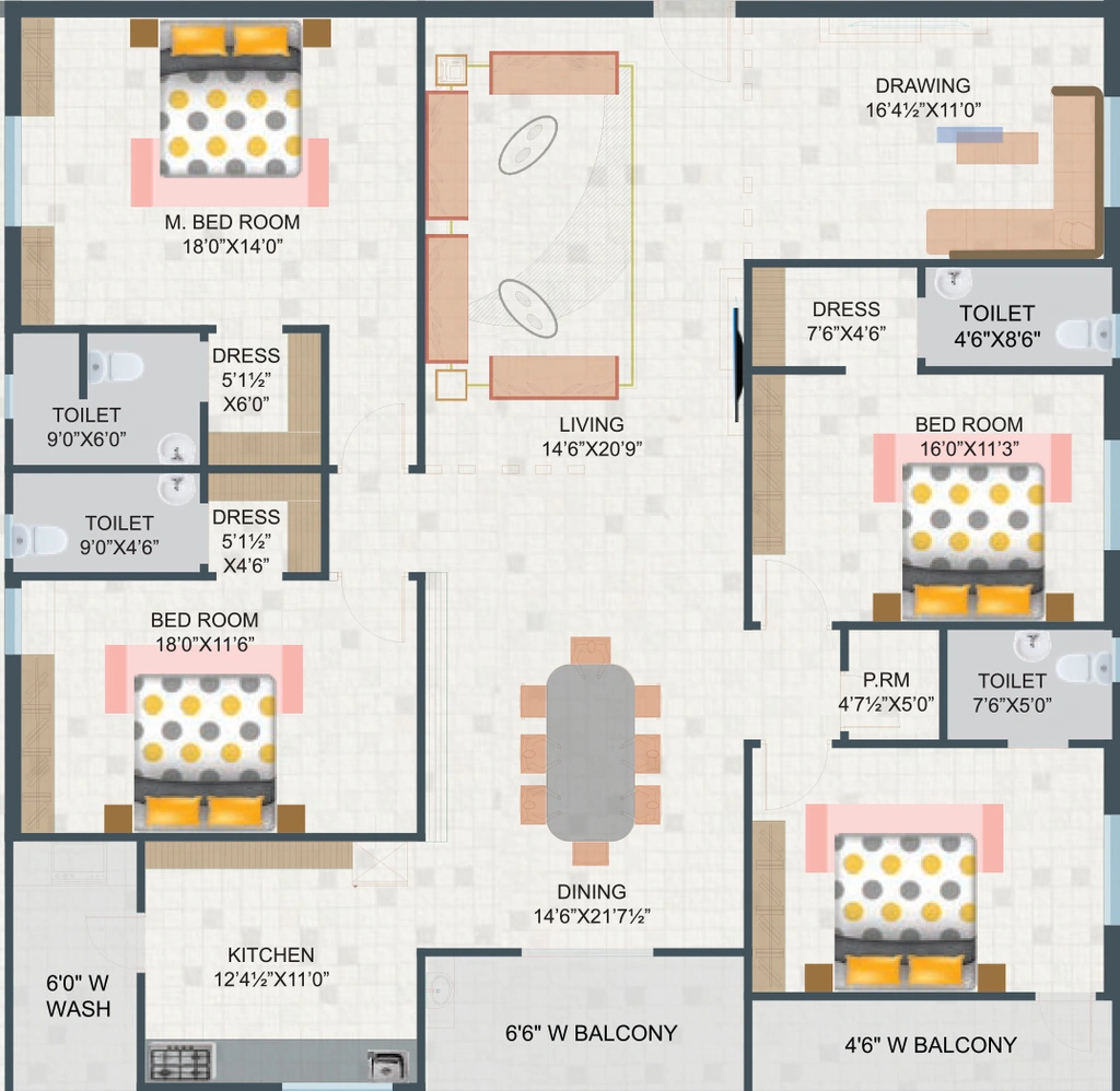 4 BHK Flat in SLV Amaravathi Grand 2 in null, Vijayawada - Image 925051