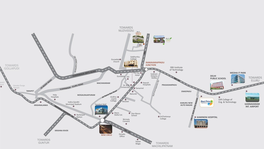 Location of SLV Amaravathi Grand 2 in null, Vijayawada - Image 419397