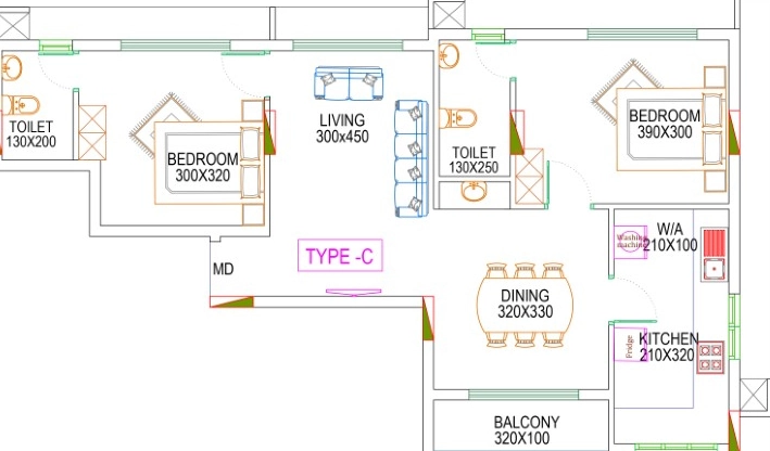 2 BHK Flat in Dream Flower Sacro Esquina in Ernakulam, Kochi - Image 925061