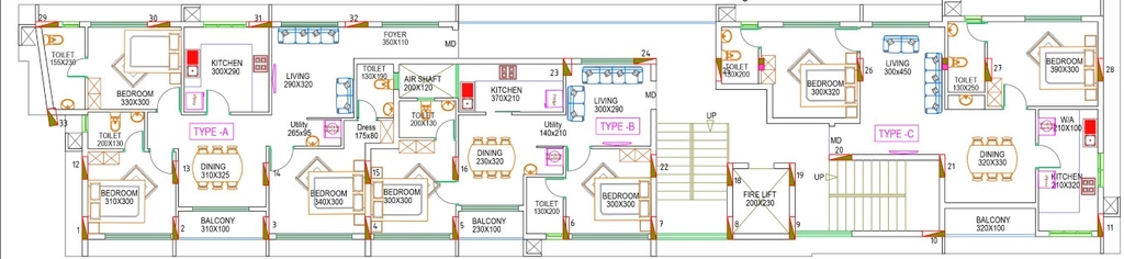 Floor Plan of Dream Flower Sacro Esquina in Ernakulam, Kochi - Image 419413