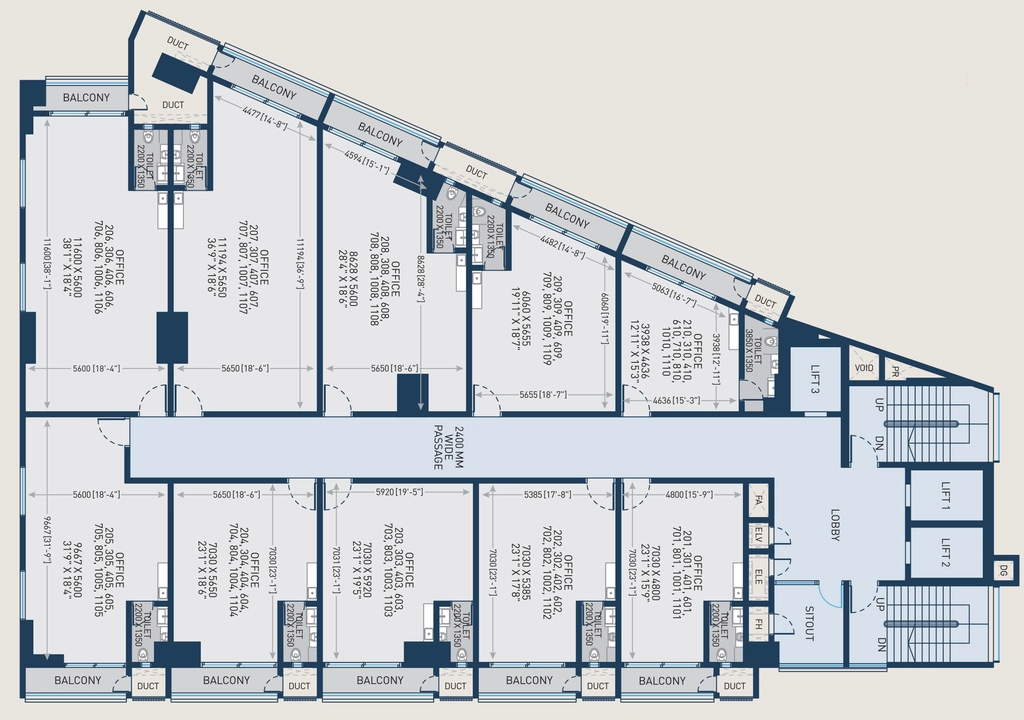 Floor Plan of Emerald Forum in Niranjanpur, Indore - Image 421227