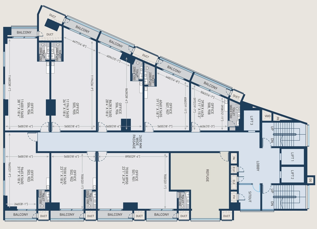 Floor Plan of Emerald Forum in Niranjanpur, Indore - Image 421226