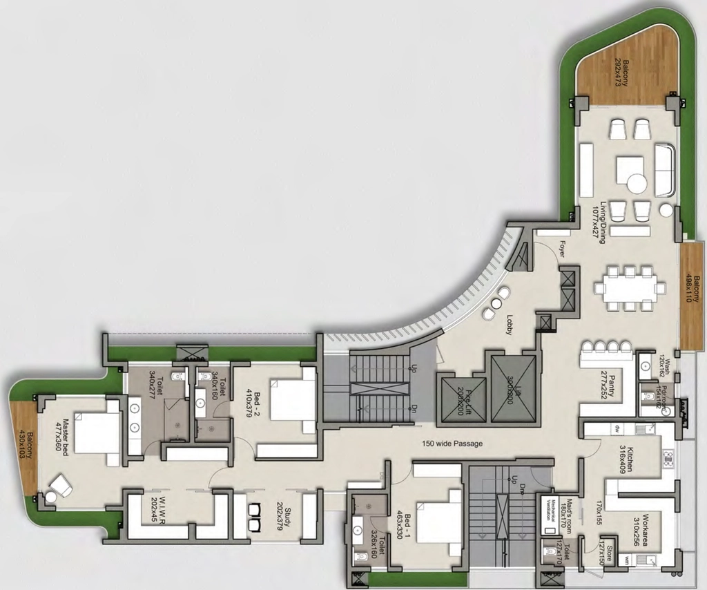 3 BHK Flat in Trine The Quayside 12 in Edakochi, Kochi - Image 925080