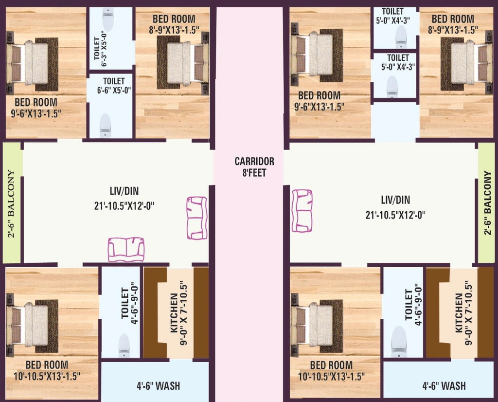 Floor Plan of Jai Hind Oak Enclave in Gollapudi, Vijayawada - Image 419499