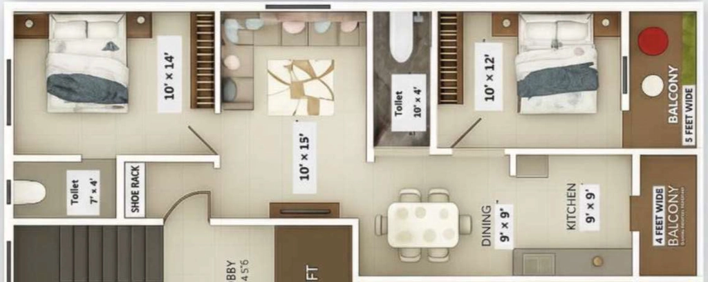 2 BHK Flat in Snehal Ganesh Apartment in Manish Nagar, Nagpur - Image 925656