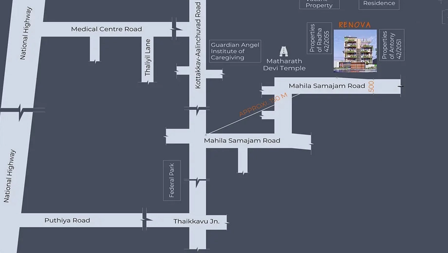 Location of Anvita Renova in Vennala, Kochi - Image 419507
