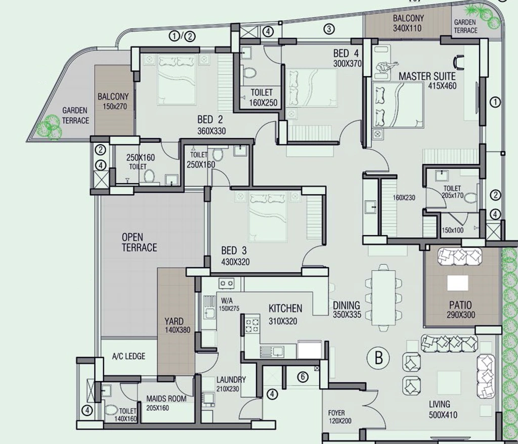 4 BHK Flat in SFS La Fortuna in Kakkanad, Kochi - Image 925089