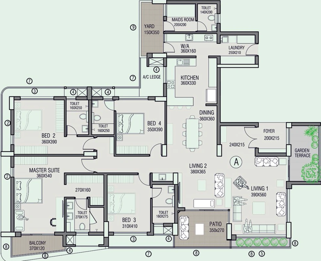 4 BHK Flat in SFS La Fortuna in Kakkanad, Kochi - Image 925090