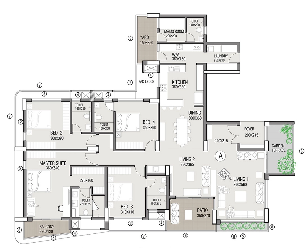 Floor Plan of SFS La Fortuna in Kakkanad, Kochi - Image 419526