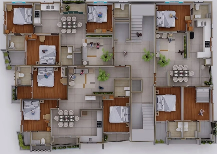 Floor Plan of NJN Merrivill in Palarivattom, Kochi - Image 419535